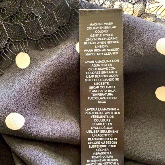 White House Black Market Polka Dot wrap dress with inner slip. Tie closure. - Picture 7 of 13